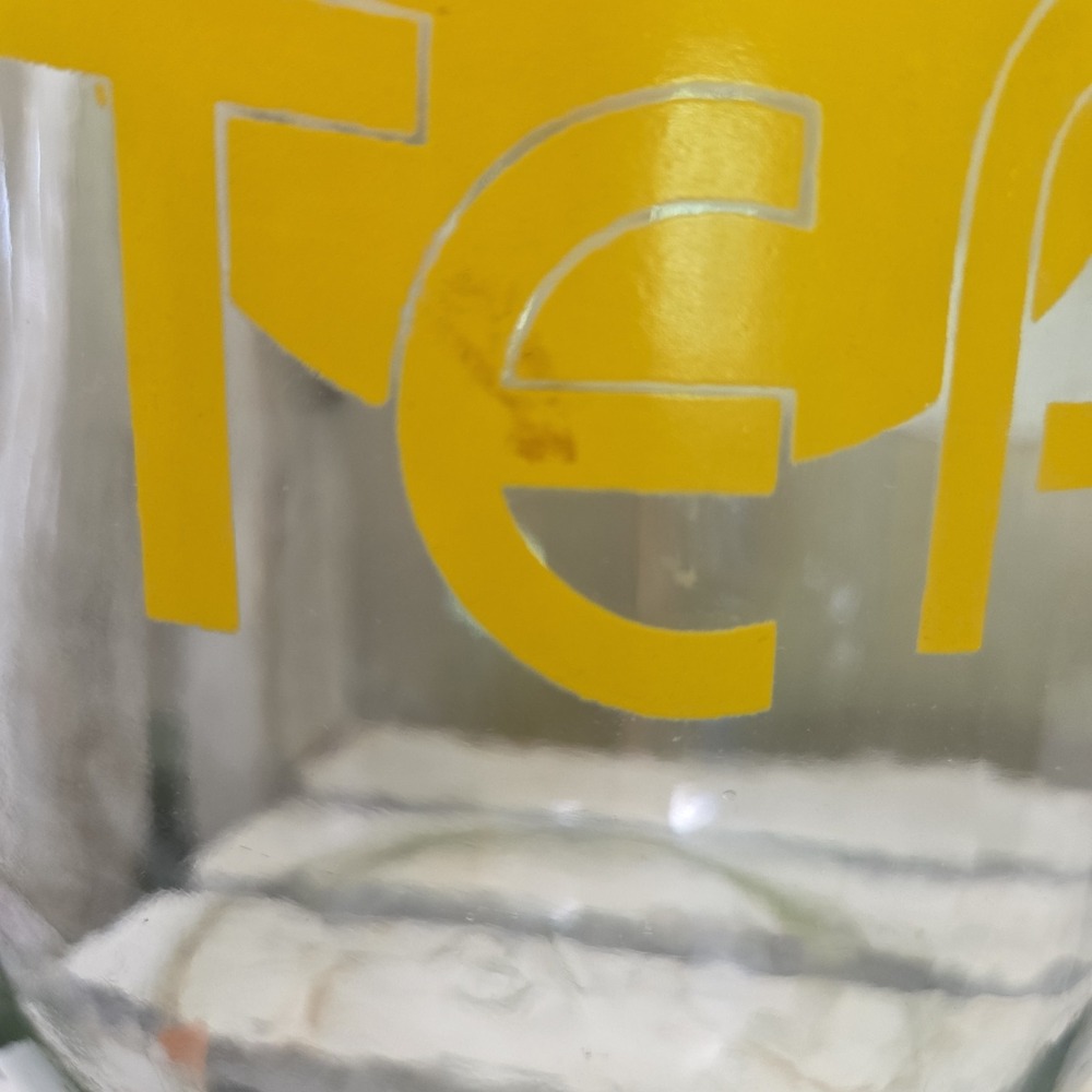 Sun Tea Ice Tea Recipe Vintage Carlton 3 Liter Glass Jar Yellow Clear - Picture 6 of 14